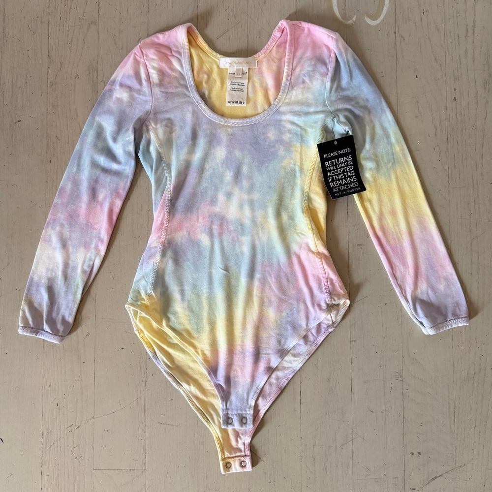 NWT LoveShackFancy Tie-Dye Helene Bodysuit